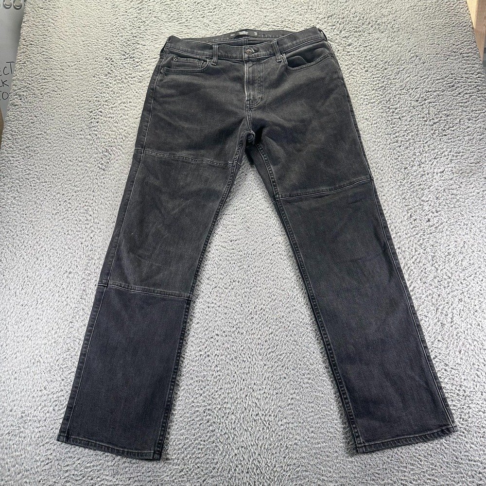 Vintage Hollister Epic Flex Jeans Mens 34x32 Black Cotton Denim Straight Stretch